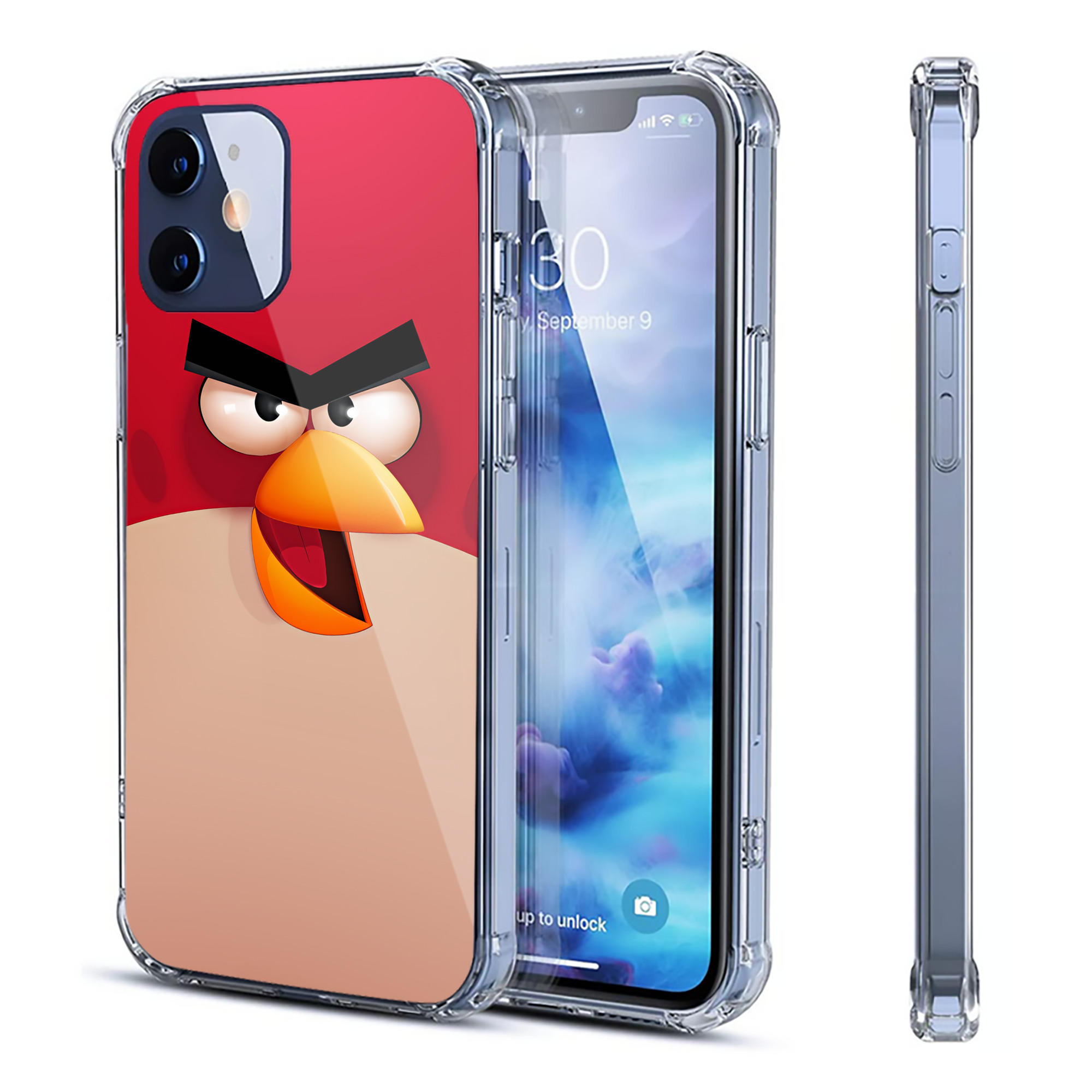 （画像用） Angry Birds アングリーバード 【iPhone 12シリーズ対応】透明スマホケース（クリアソフトケース）